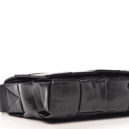 Bottega Veneta Paper Calfskin Intrecciato Stretch Cassette Black 7 of 10