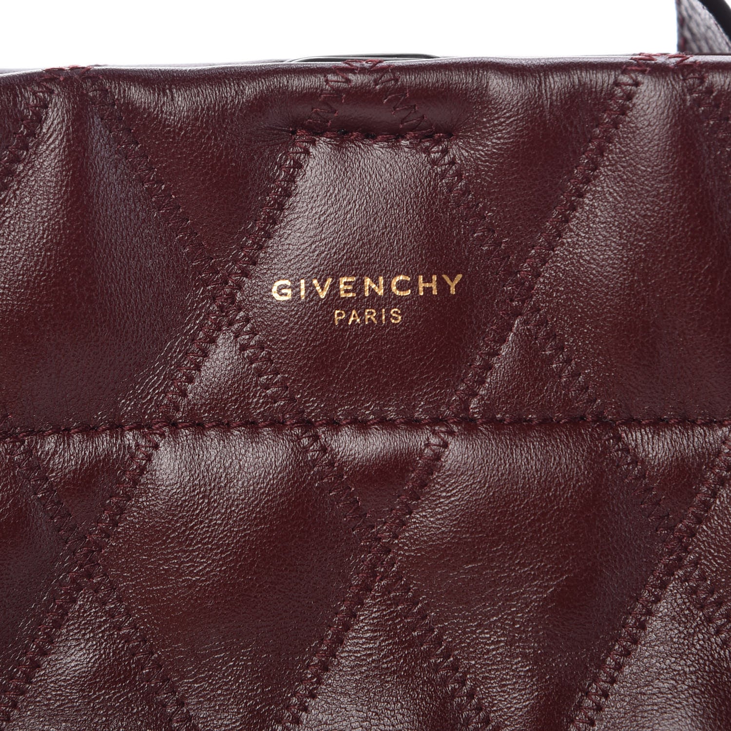 Givenchy Lambskin Quilted Mini GV Bucket Bag Aubergine 6 of 10