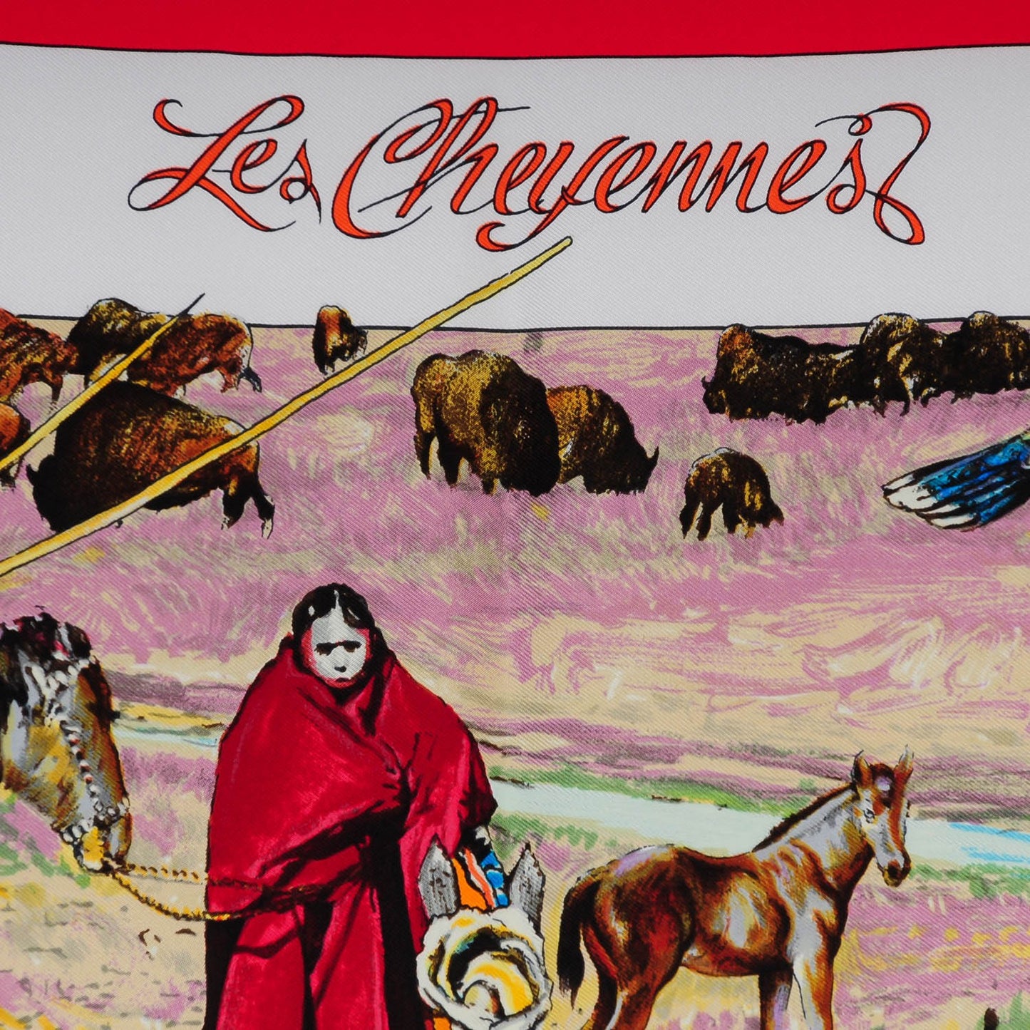 Silk Les Cheyennes Scarf 90