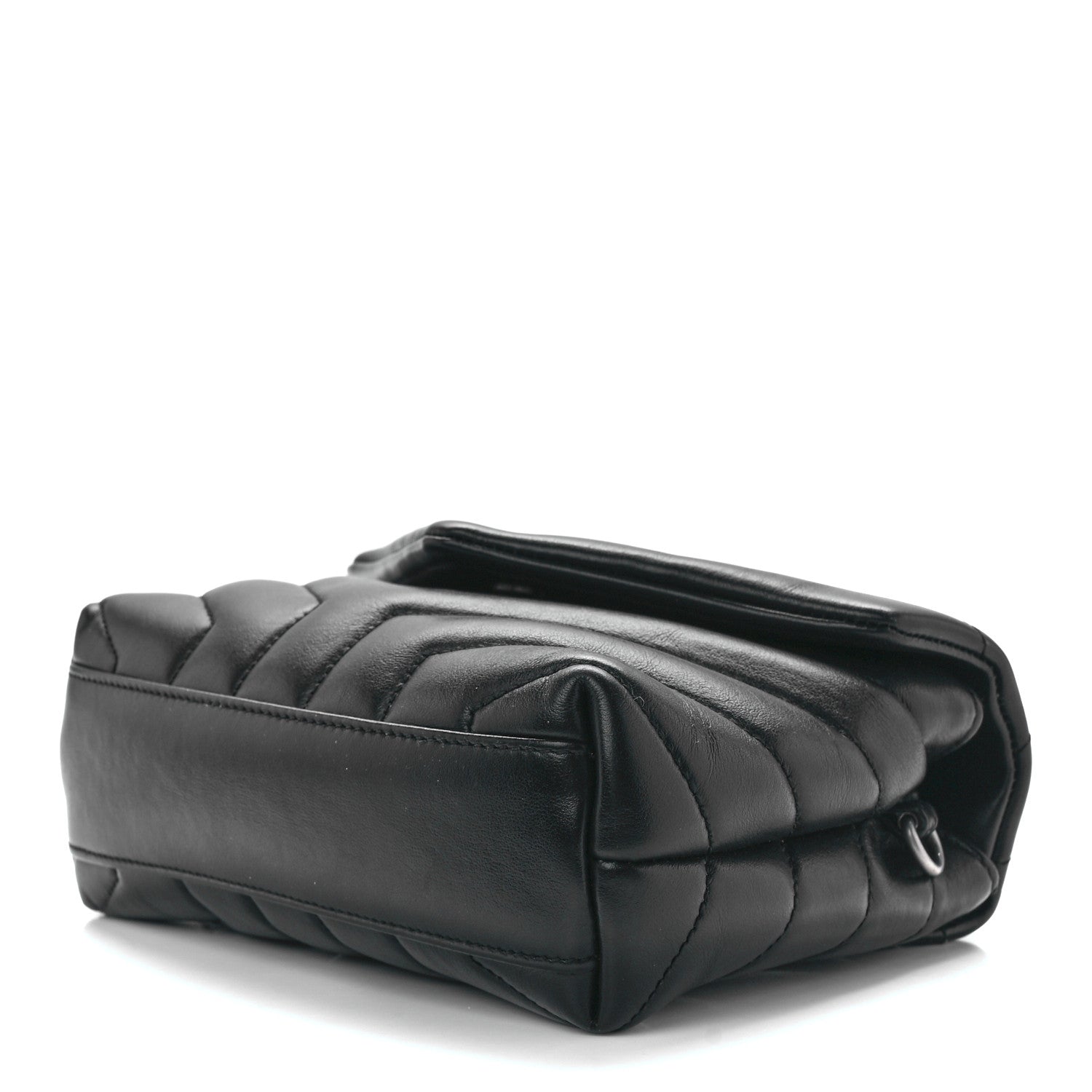 Saint Laurent Calfskin Y Quilted Monogram Toy Loulou Crossbody Bag Black 10 of 12