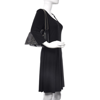 Chanel Caviar CC Stitched Medium Flap Shoulder Bag Black 2 of 15