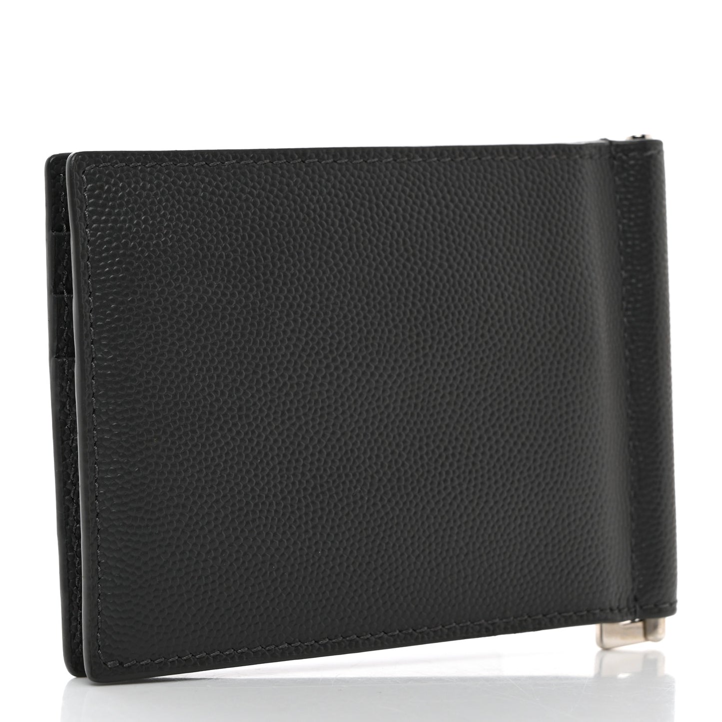 SAINT LAURENT Grain De Poudre Bill Clip Card Case Grey