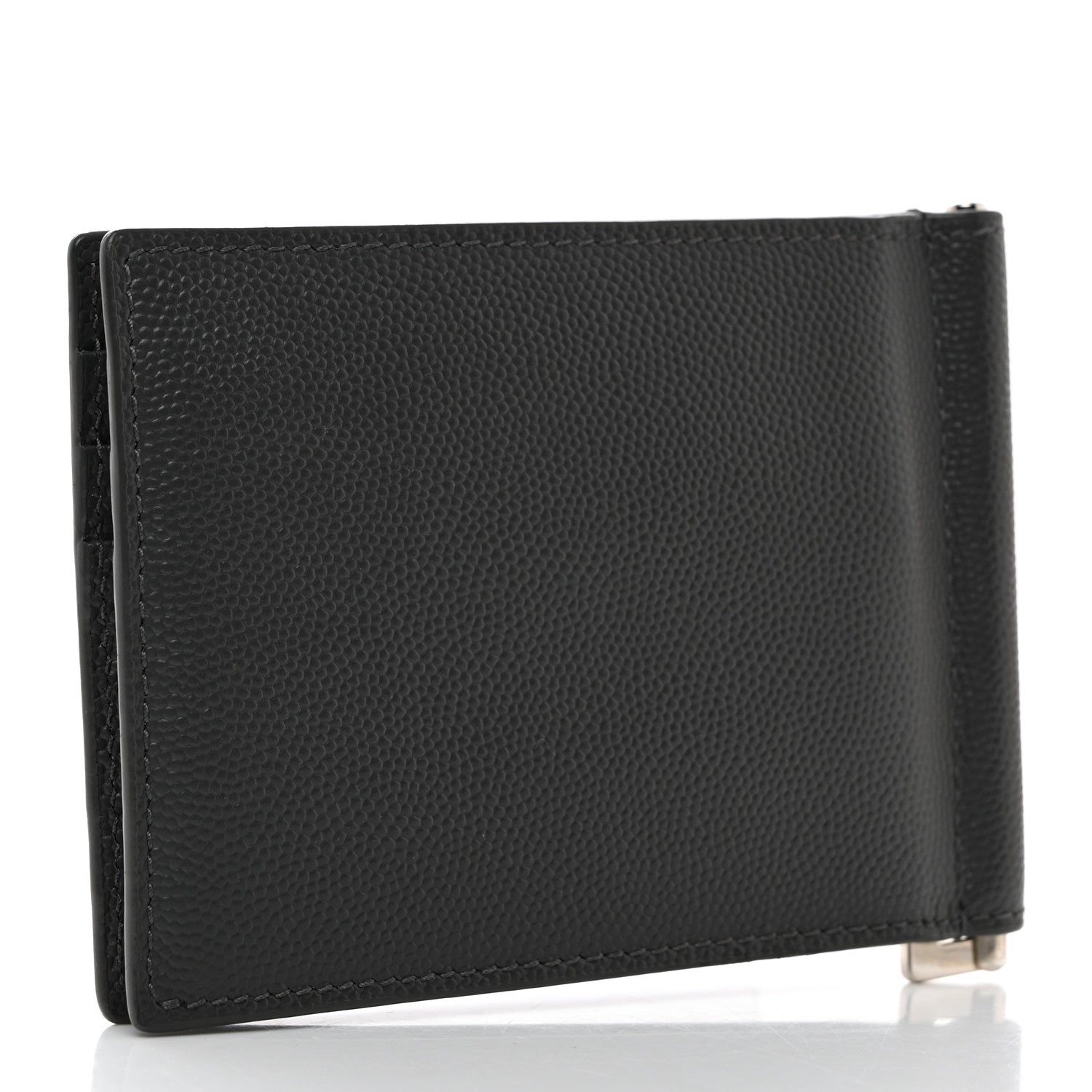 Saint Laurent SAINT LAURENT Grain De Poudre Bill Clip Card Case Grey 3 of 7