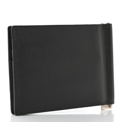 Saint Laurent SAINT LAURENT Grain De Poudre Bill Clip Card Case Grey 3 of 7
