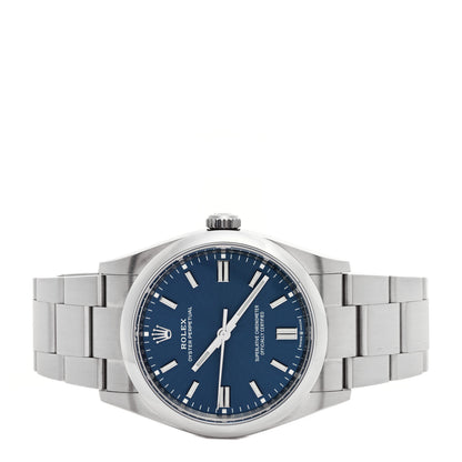 Rolex Stainless Steel 36mm Oyster Perpetual Watch Bright Blue 126000 3 of 6