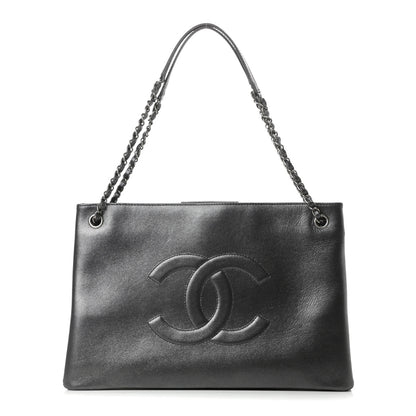 Chanel Iridescent Calfskin CC East West Shopping Tote Grey 1 of 12
