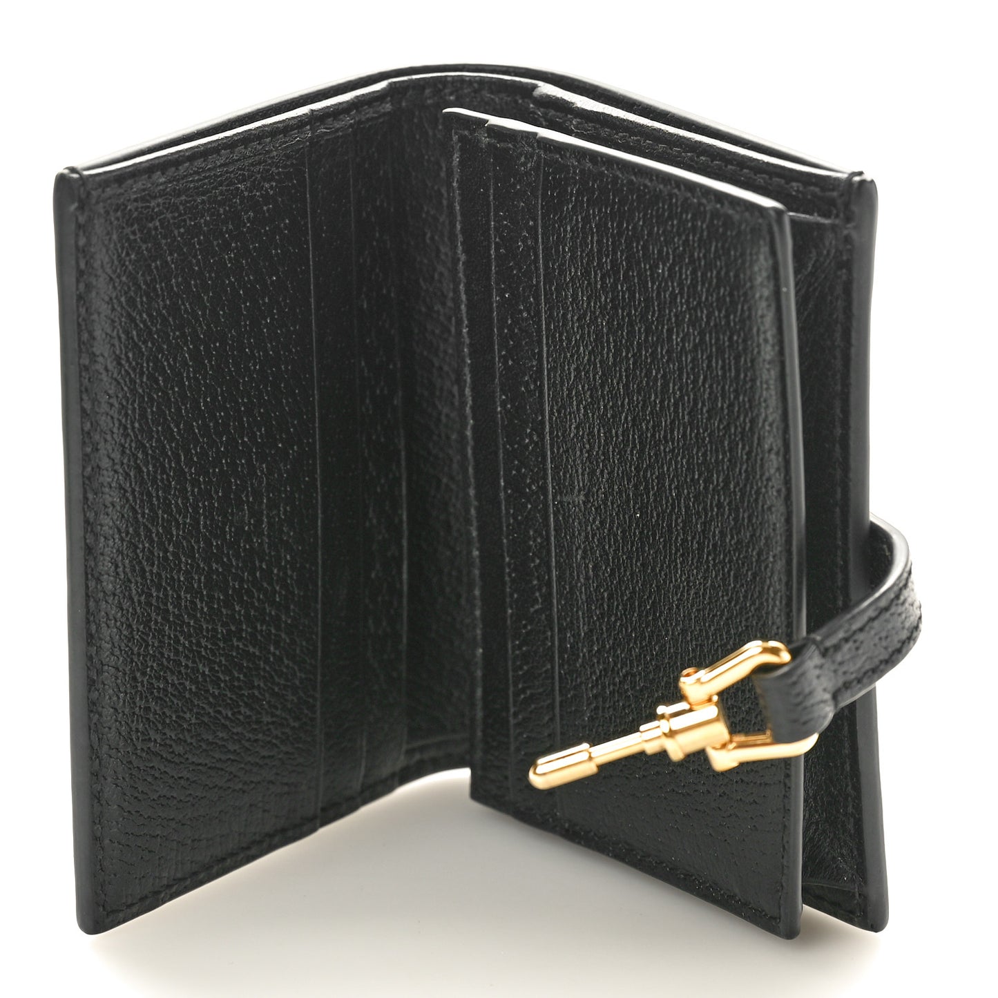 Jacquard Black Denim GG Monogram Textured Dollar Calfskin Jackie 1961 Card Case Black Ivory
