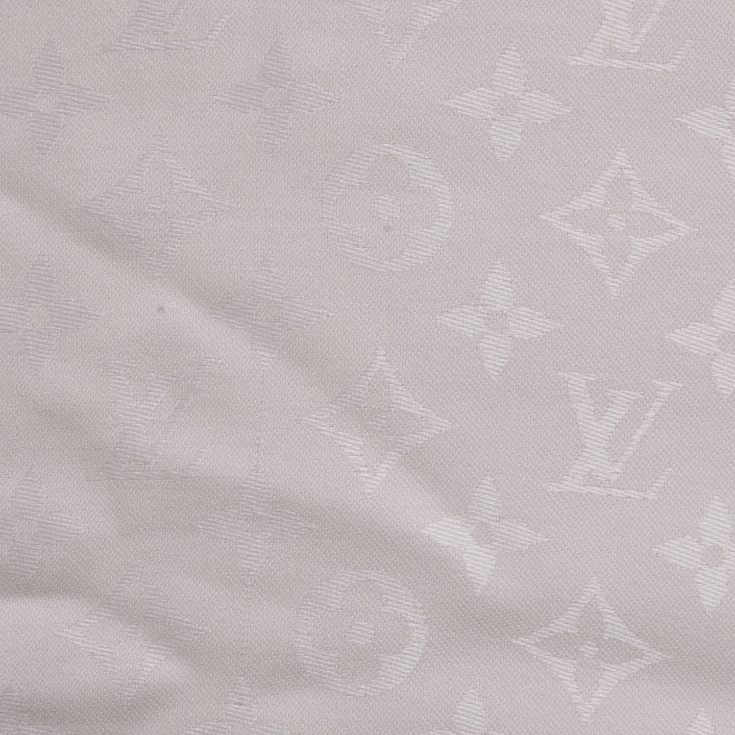 Louis Vuitton Wool Silk Monogram Shawl White 1 of 5