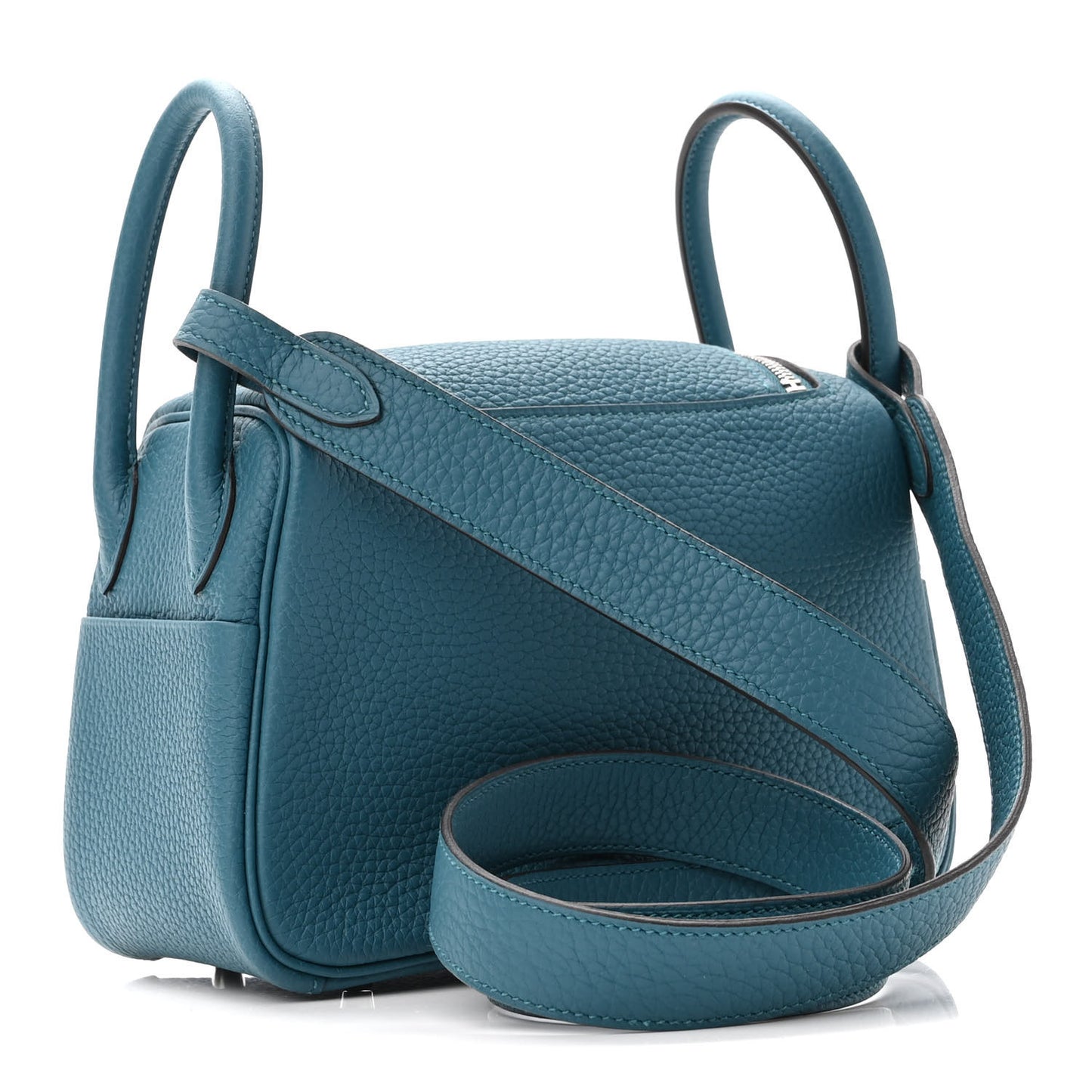 Taurillon Clemence Mini Lindy 20 Vert Bosphore