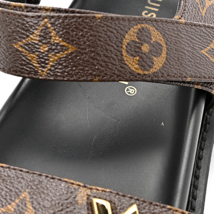 Louis Vuitton Monogram LV Sunset Comfort Flat Sandals 38 Cacao Brown 10 of 11