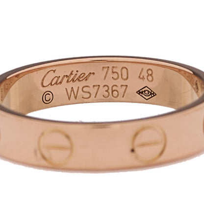 Cartier 18K Pink Gold 3.5mm LOVE Wedding Band Ring 48 4.5 4 of 4