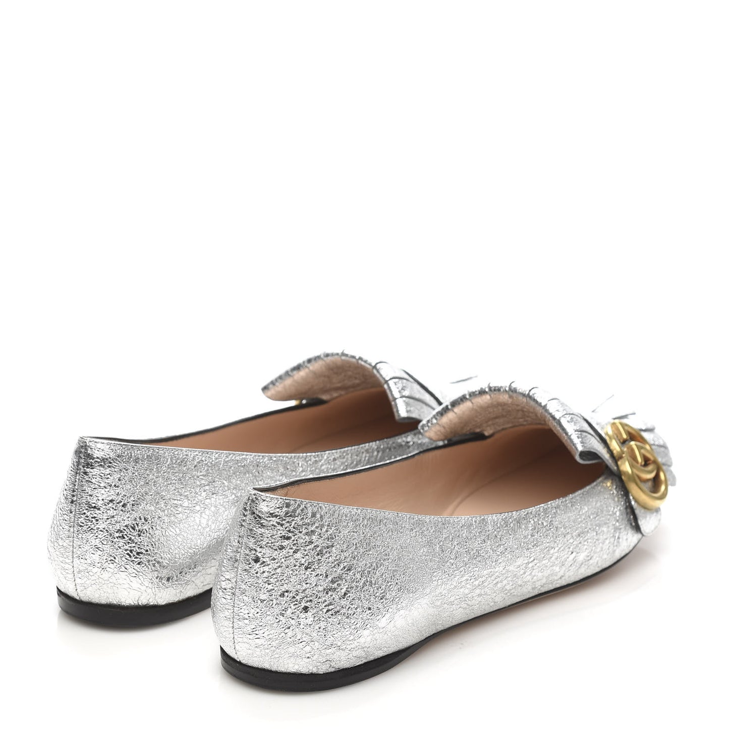 Galassia GG Marmont Fringe Flats 39 Argento