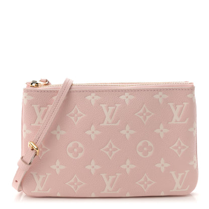 Louis Vuitton Empreinte Monogram Double Zip Pochette Rose 1 of 10