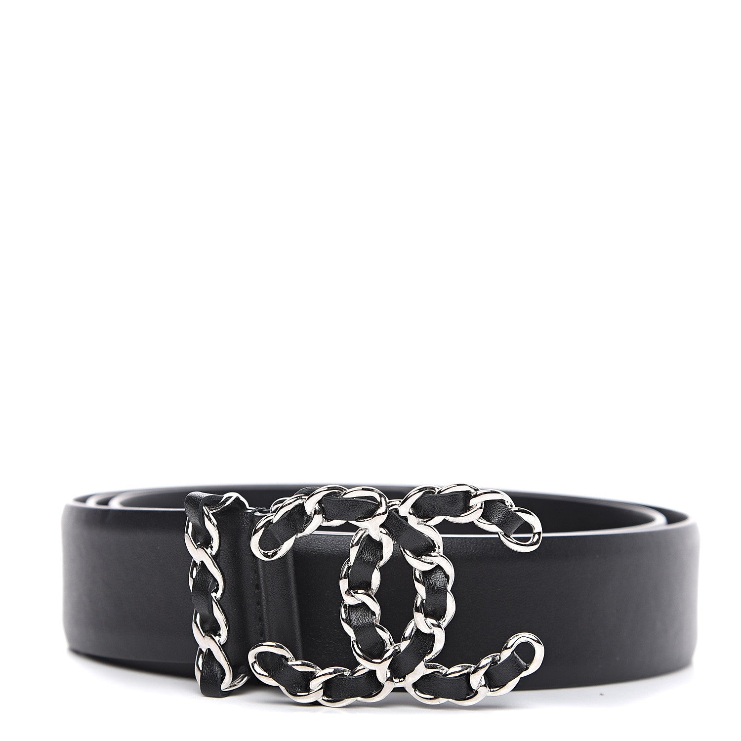 Chanel Calfskin CC Chain Belt 85 34 Black 1 of 5