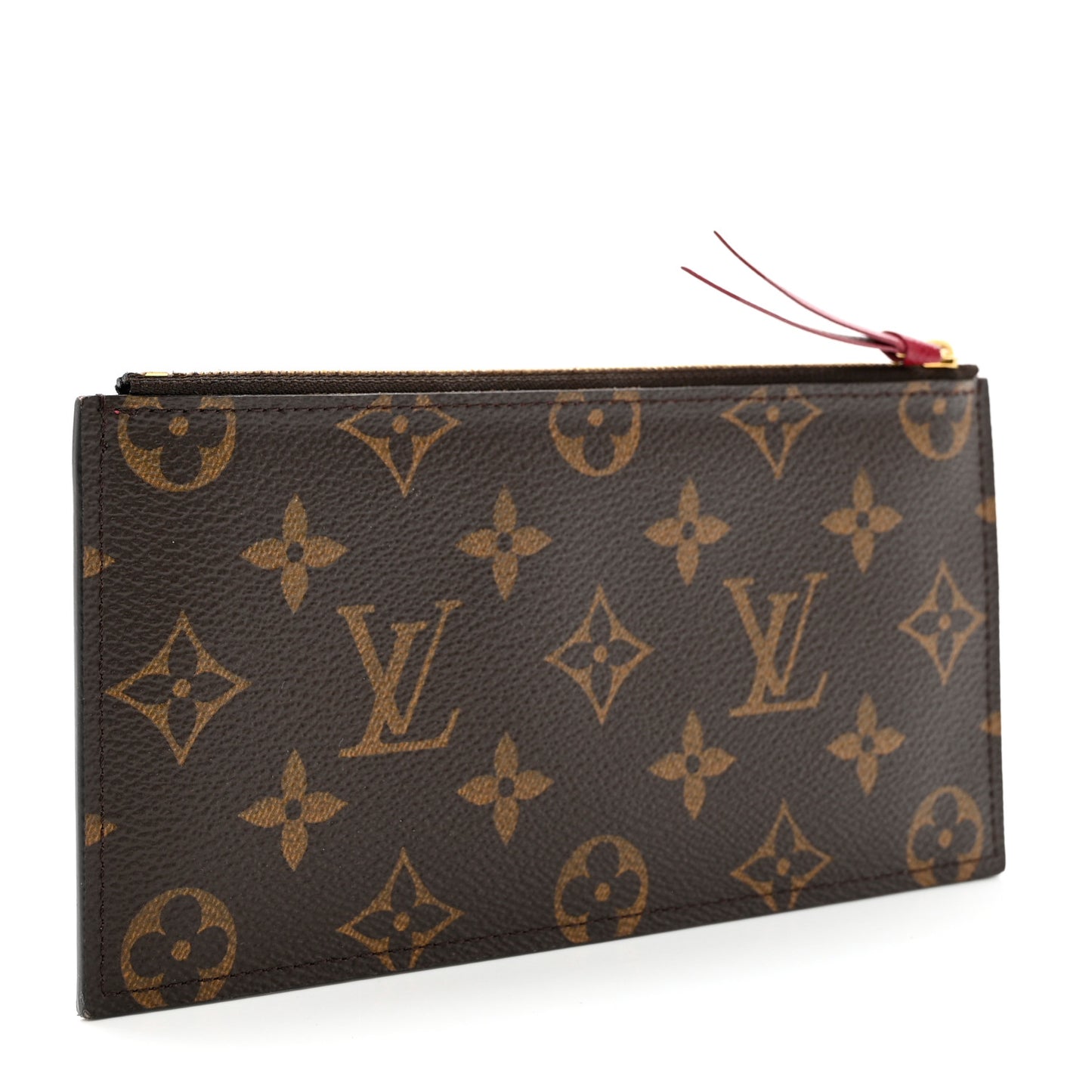 Monogram Felicie Chain Wallet Zippered Insert Fuchsia