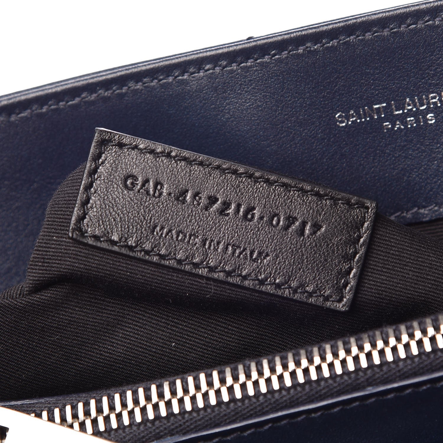 Saint Laurent Calfskin Y Quilted Monogram Medium Loulou Chain Satchel Medium Blue 7 of 8