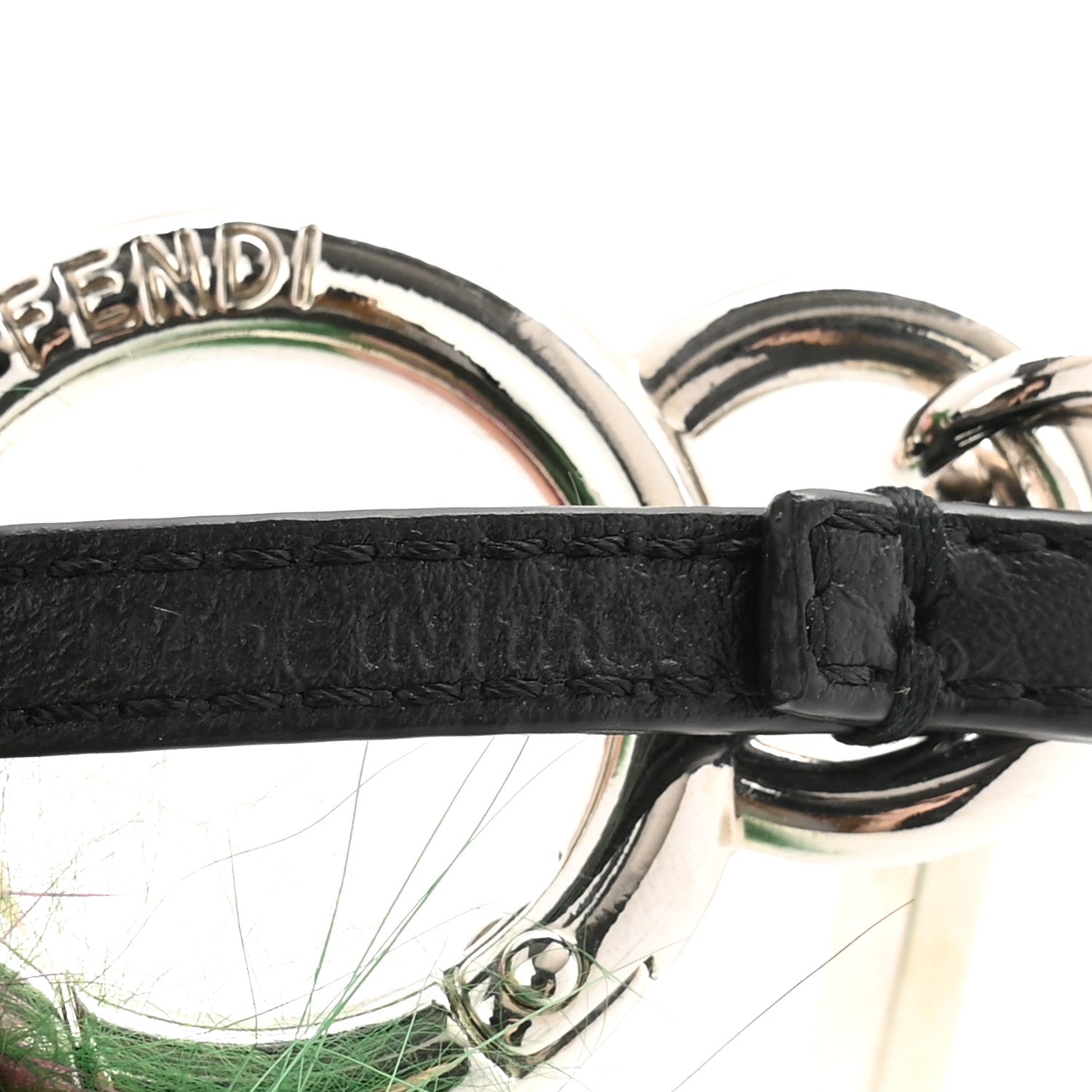 Fendi Fox Mink Rabbit Fur Vitello Dolce Minty Mini Monster Bag Bug Charm Jade Multicolor 4 of 4