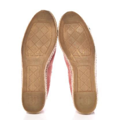 Chanel Suede Pearl CC Espadrilles 37 Pink 7 of 19