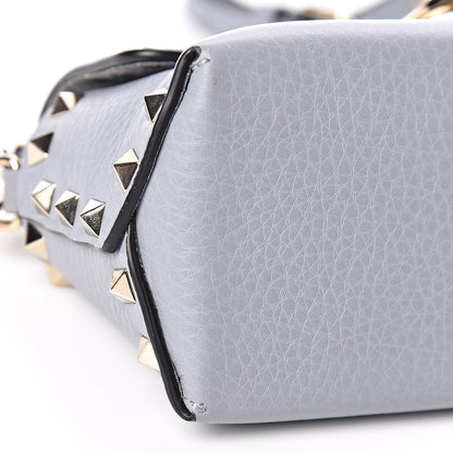 Valentino Garavani Pebbled Calfskin Mini Rockstud Crossbody Bag Light Stone 9 of 10