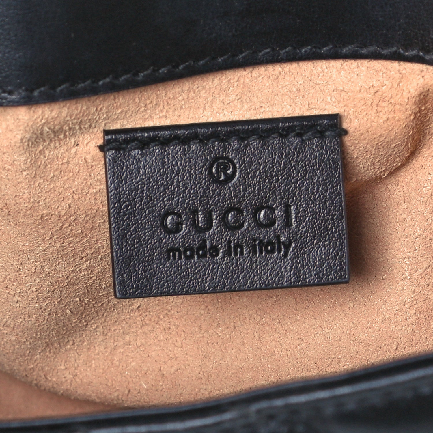 Gucci Calfskin Matelasse Super Mini GG Marmont Shoulder Bag Black 6 of 10