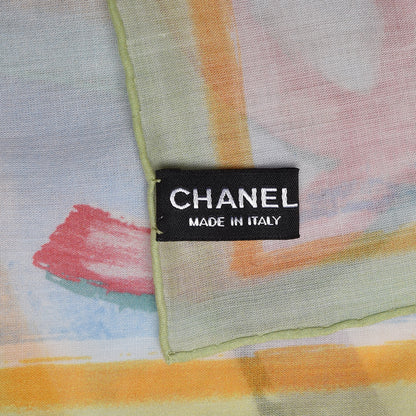 Chanel Cotton Coco Cuba Square Scarf Green 6 of 6