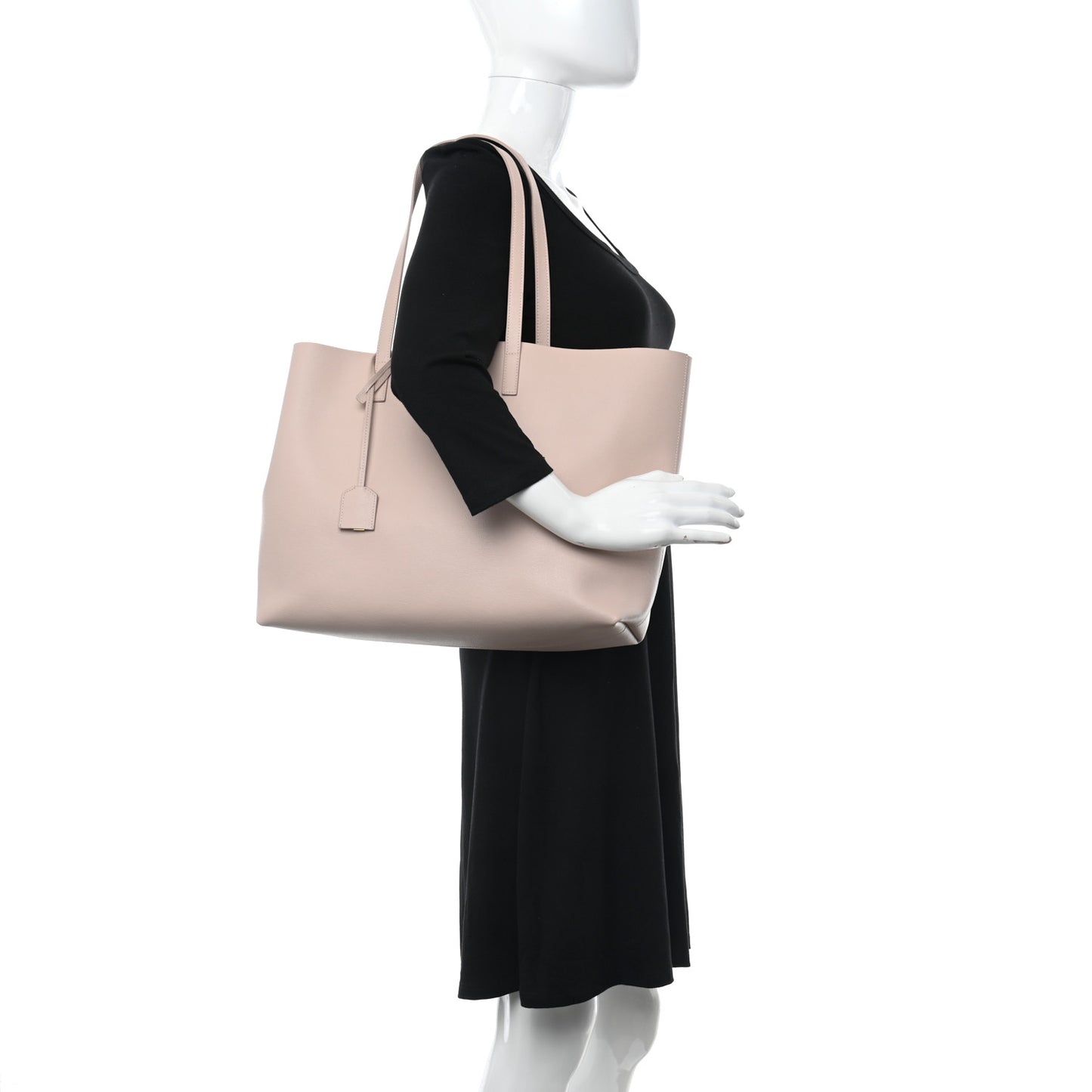 Calfskin Large Shopping Tote Pale Blush