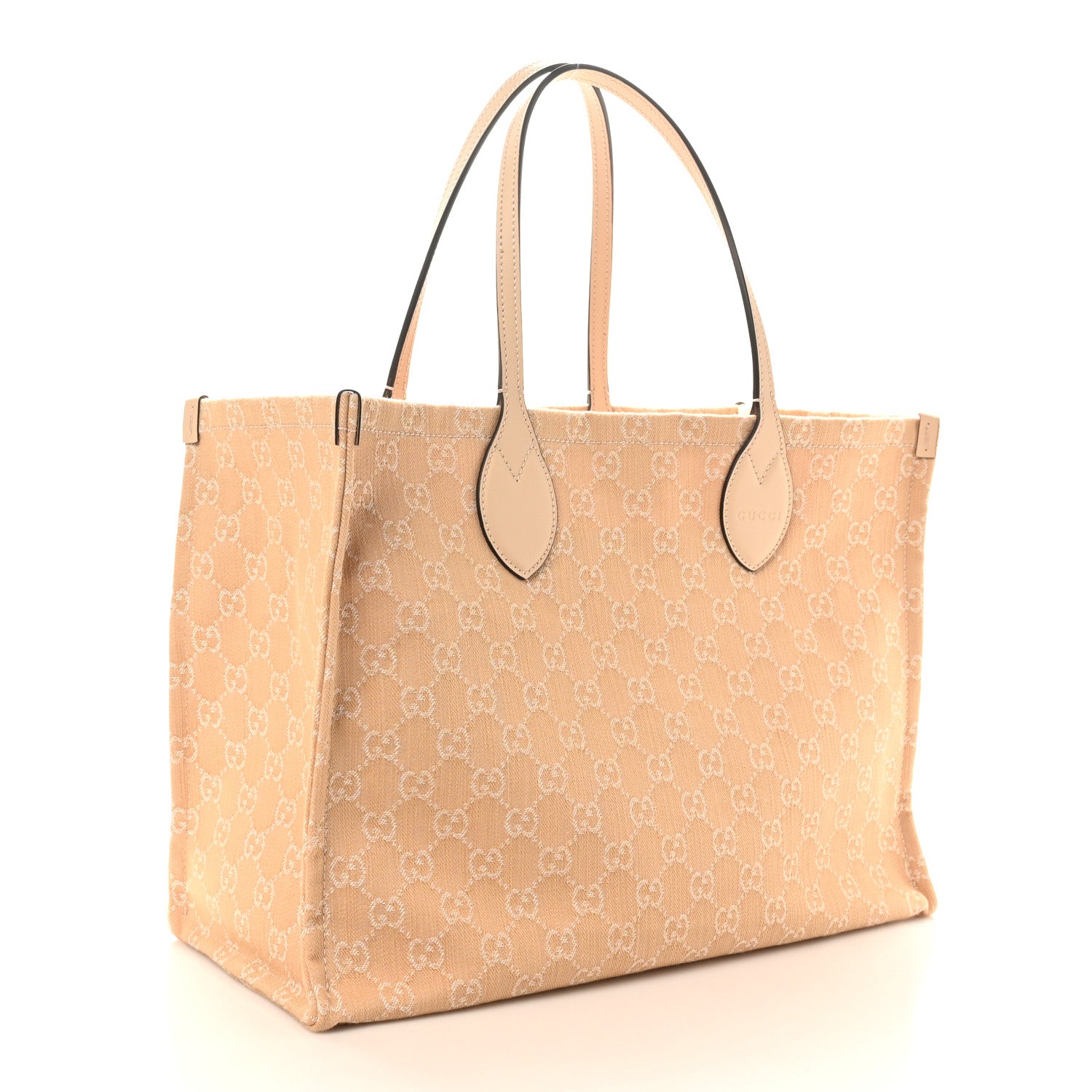 Gucci Denim Ophidia GG Monogram Large Tote Light Beige 4 of 12