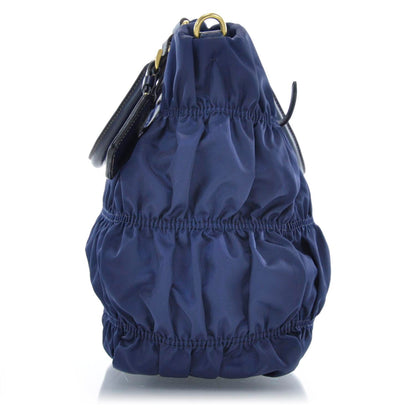 Prada Tessuto Nylon Gaufre Tote Blue 4 of 9