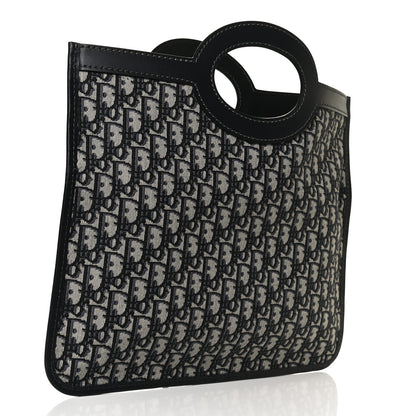 Christian Dior Oblique Fold Over Clutch Blue 3 of 14