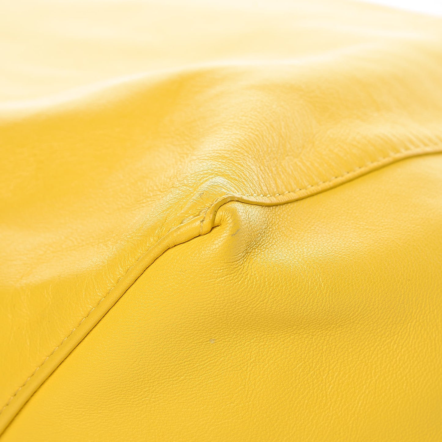 Lambskin Vertical Bi-Cabas White Sun Yellow