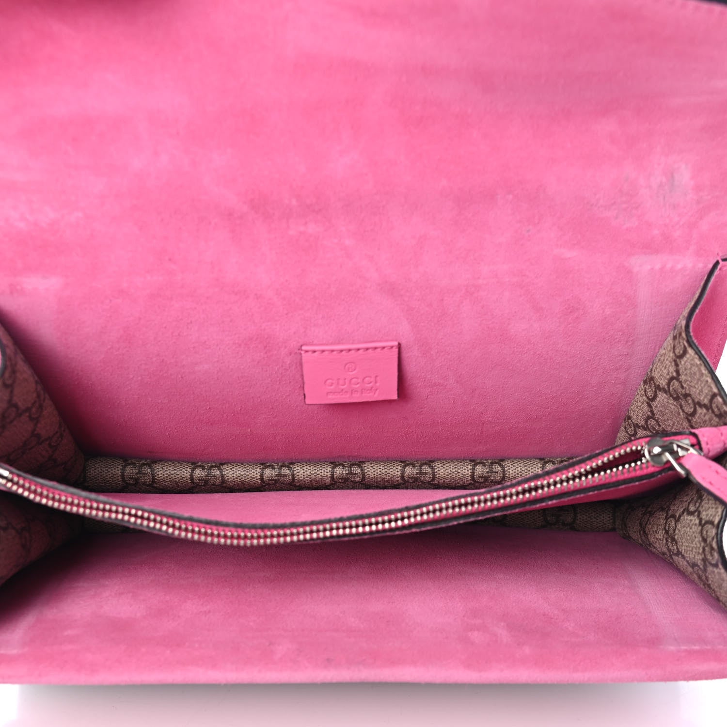 Gucci GG Supreme Monogram Small Dionysus Shoulder Bag Pink 3 of 4