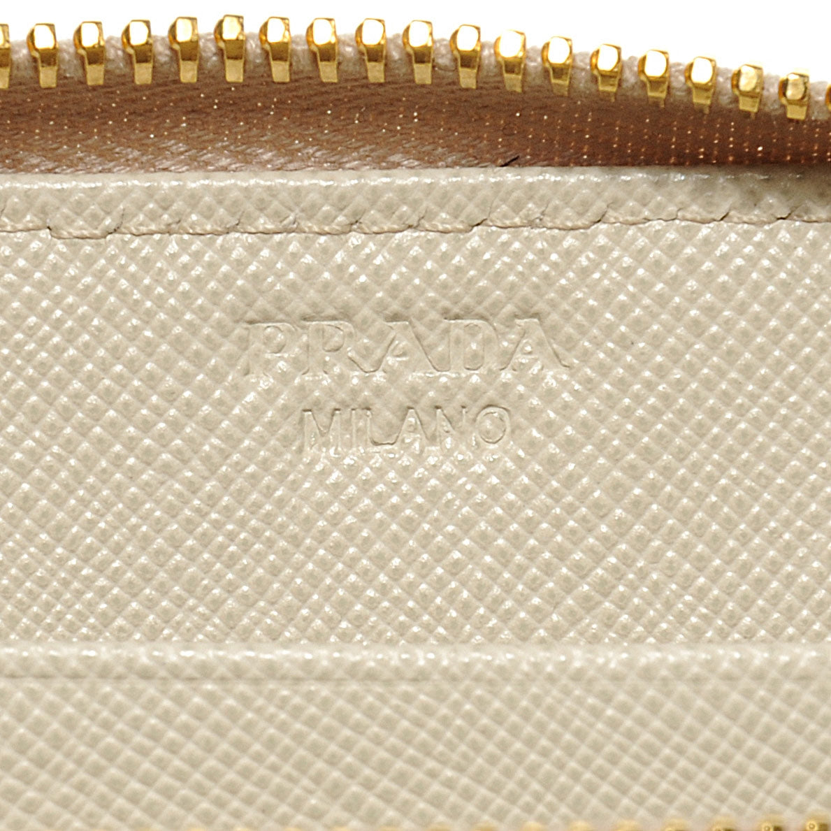 Prada Saffiano Zip Around Wallet Talco 6 of 8