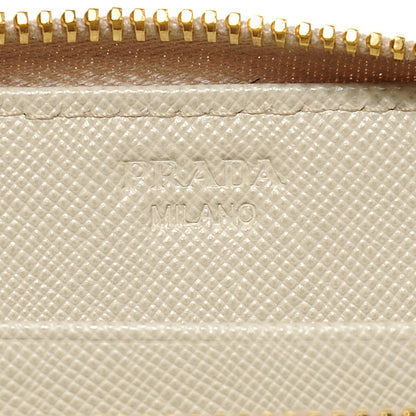 Prada Saffiano Zip Around Wallet Talco 6 of 8