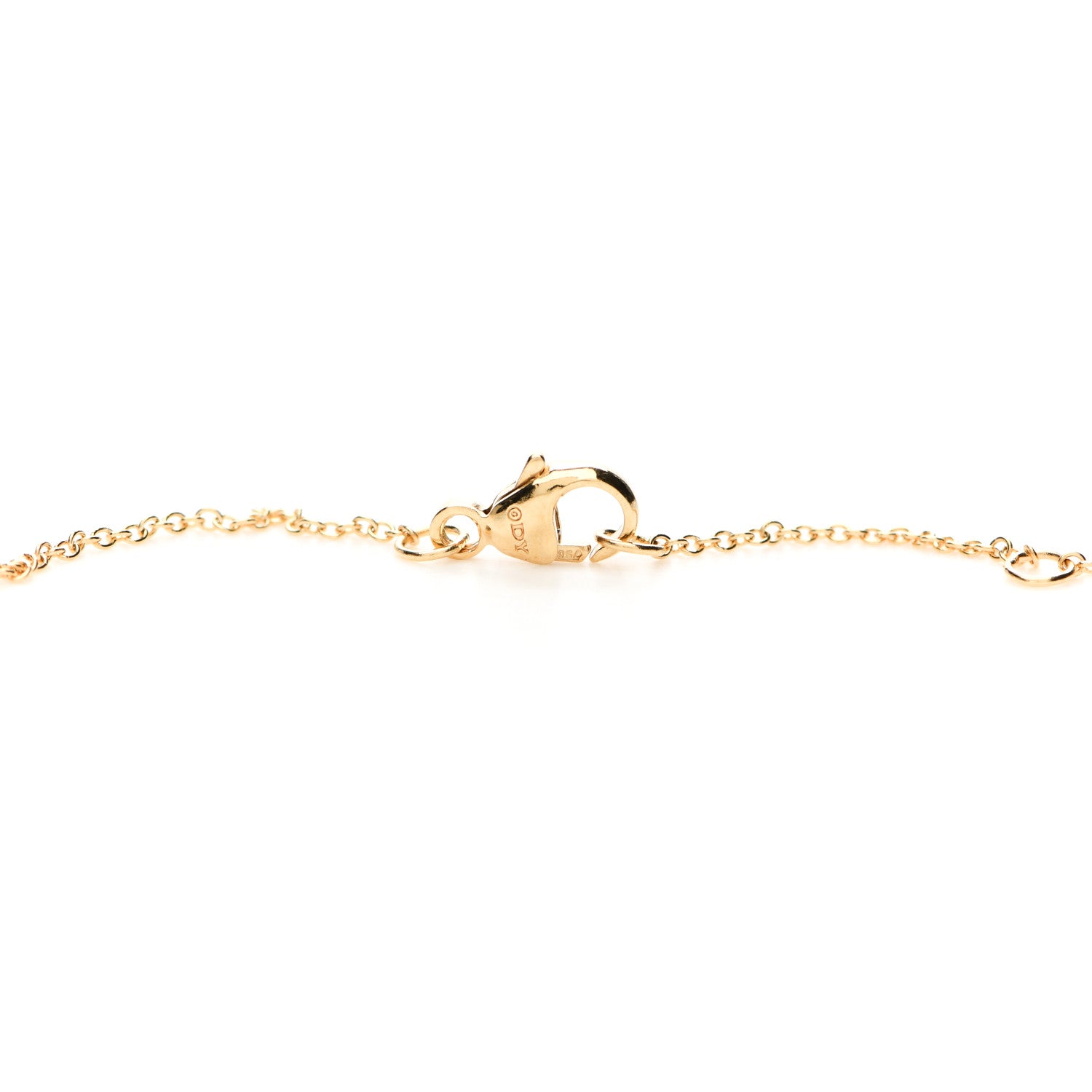 David Yurman 18K Yellow Gold Diamond Initial M Charm Necklace 4 of 6