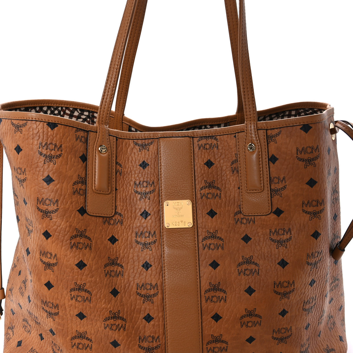 Visetos Large Liz Reversible Shopper Tote Cognac