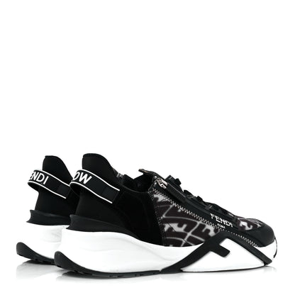 Fendi X SARAH COLEMAN Nylon Lycra FF Vertigo Mens Fendi Flow Low Top Sneakers 9 Black 4 of 8