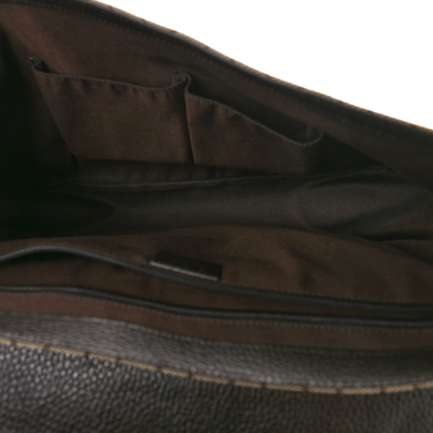 Monogram Large Flap Messenger Bag Beige Dark Brown