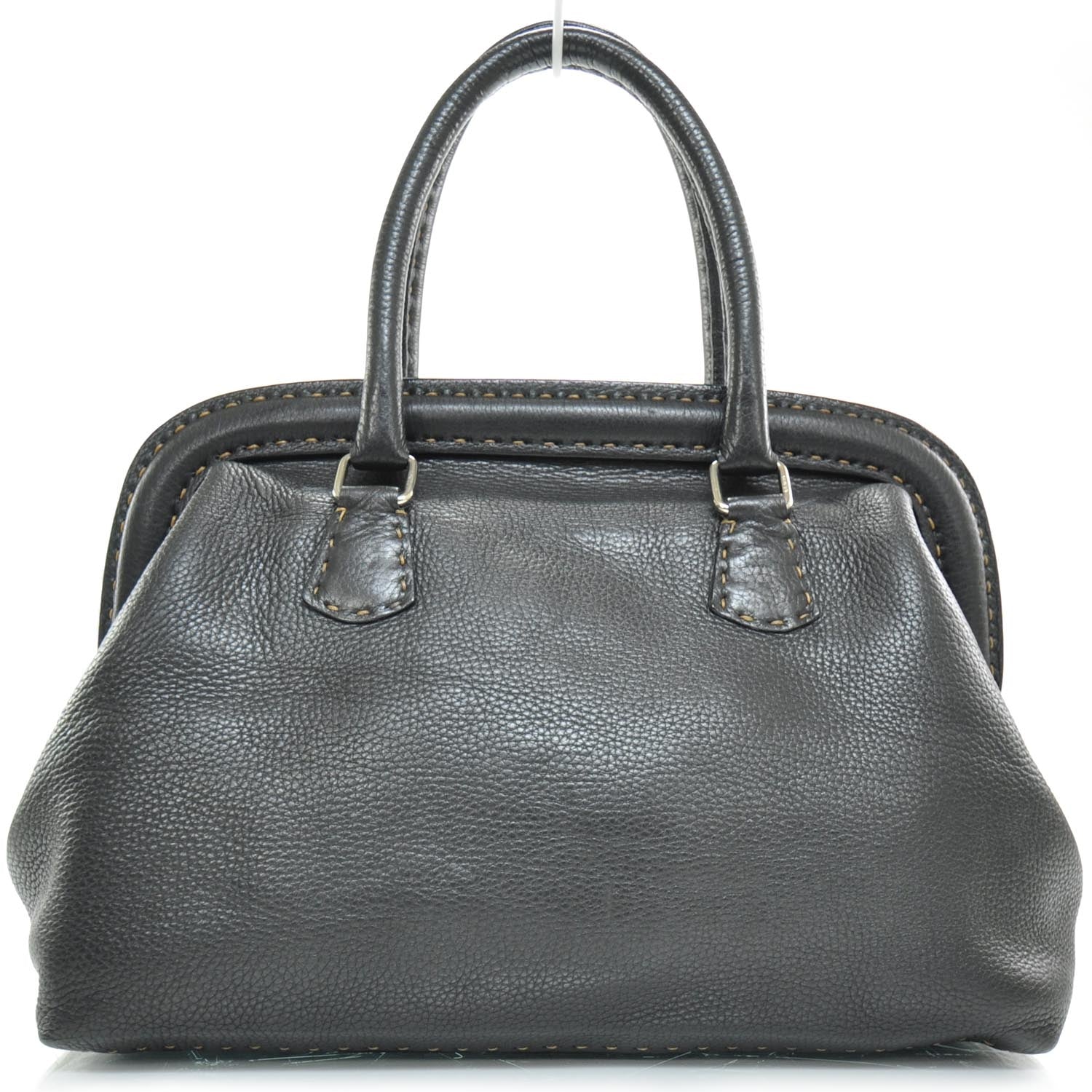Fendi Calfskin Romano Selleria Adele 1328 Black 1 of 8