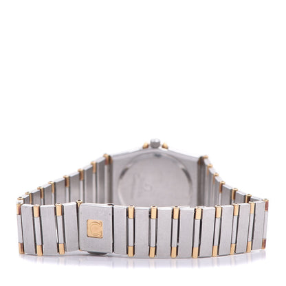 Omega Stainless Steel 18K Yellow Gold Diamond Bezel 22mm Constellation Quartz Watch Champagne 895.1080.1 4 of 6