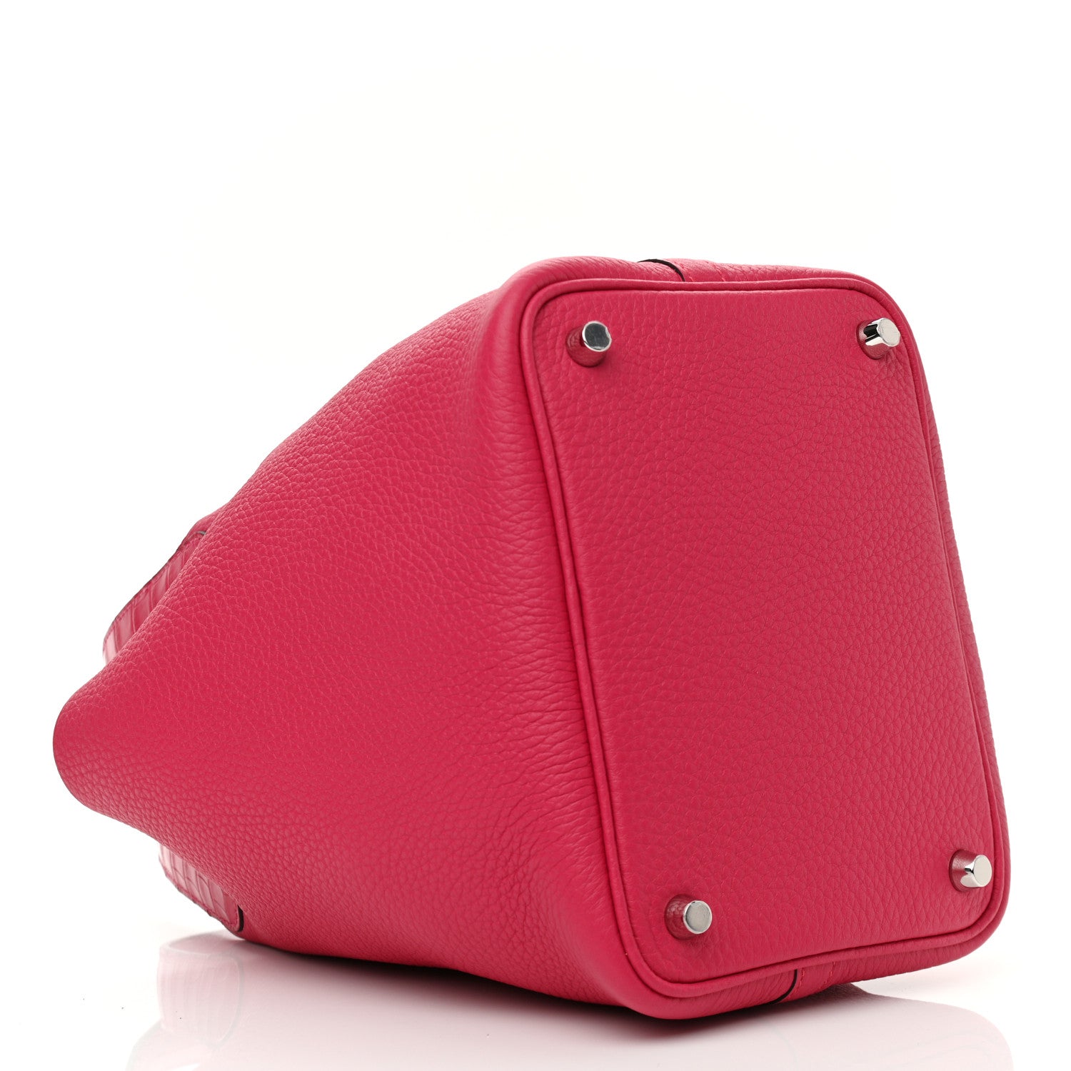 Hermes Taurillon Clemence Matte Alligator Picotin Lock Touch 18 PM Rose Mexico 4 of 11