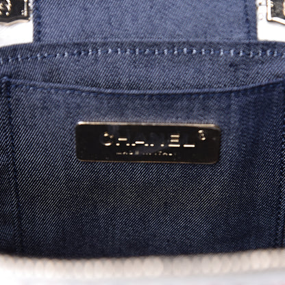 Chanel Tweed Lambskin Timeless Vanity Cosmetic Case White 6 of 10