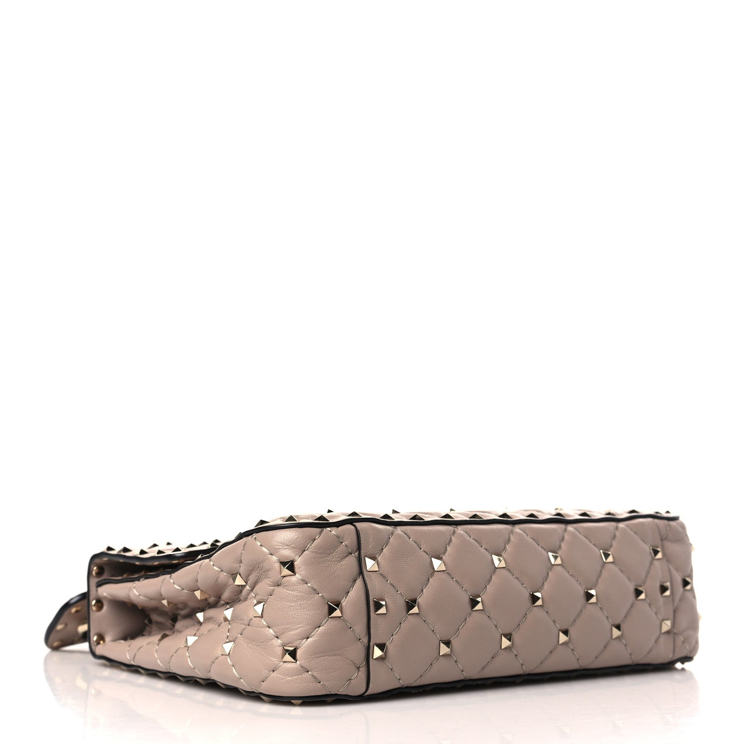 Valentino Garavani Nappa Medium Rockstud Spike Shoulder Bag Poudre 4 of 8