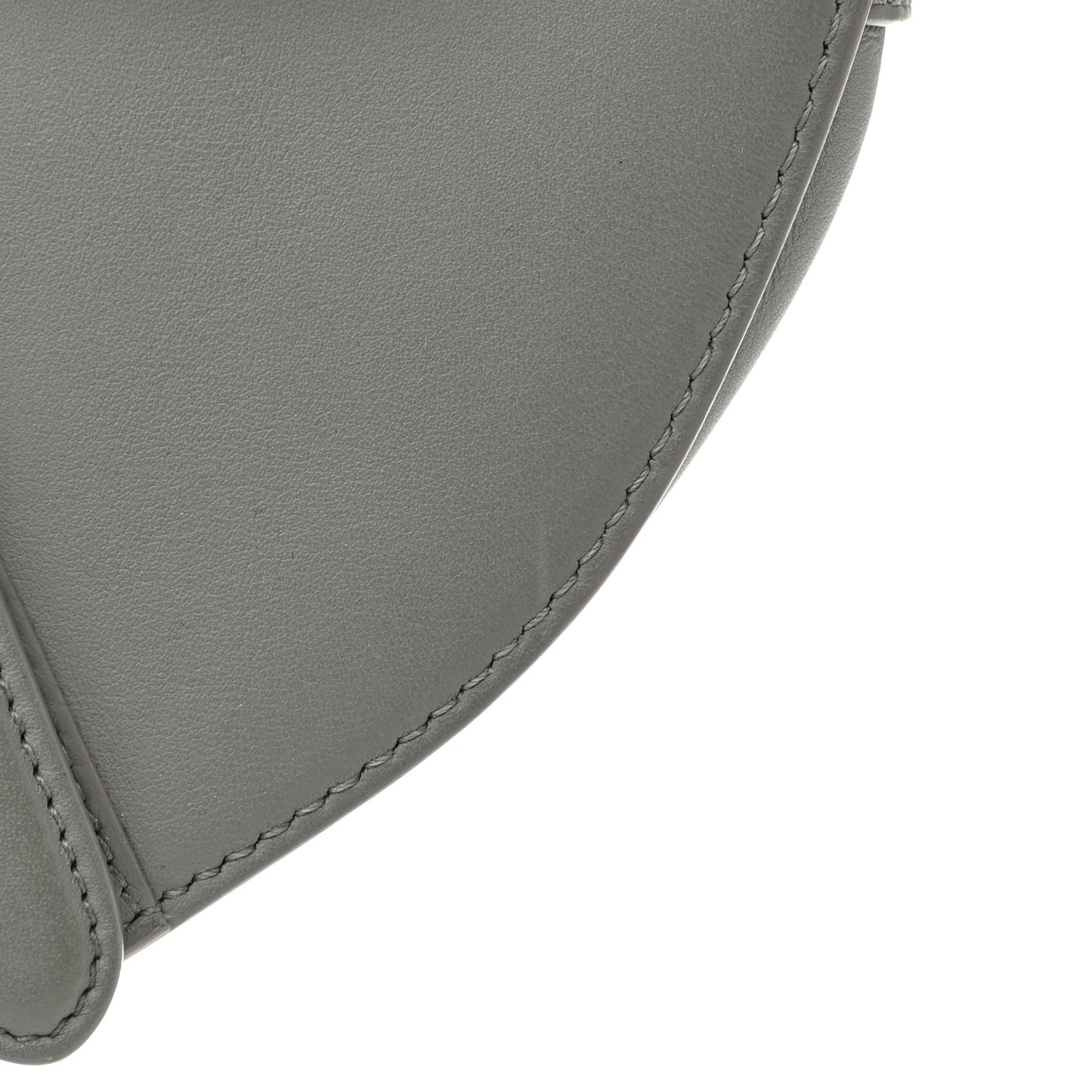 Ultra Matte Calfskin Saddle Bag Grey
