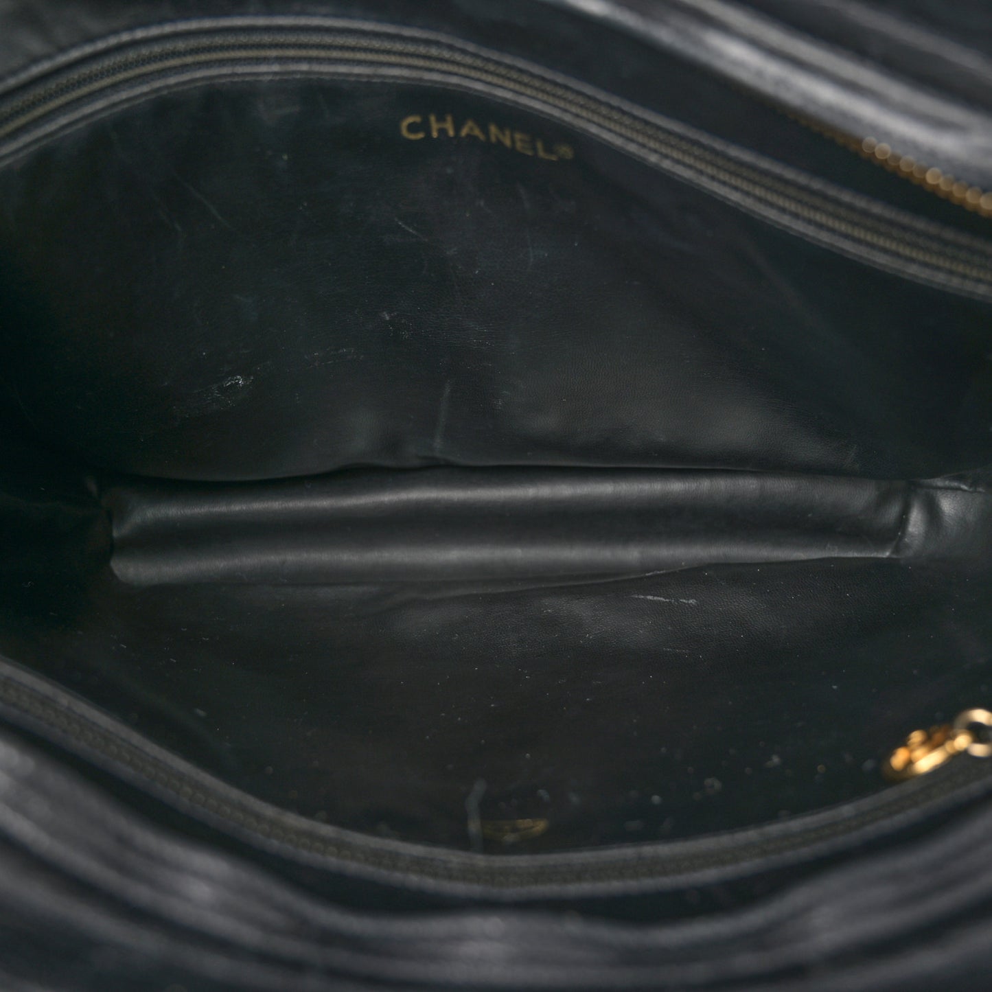 Lambskin Quilted Shoulder Bag Black