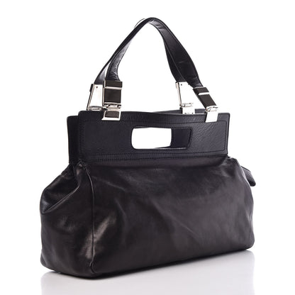 Chloe Calfskin Zipper Cutout Shoulder Bag Black 3 of 16