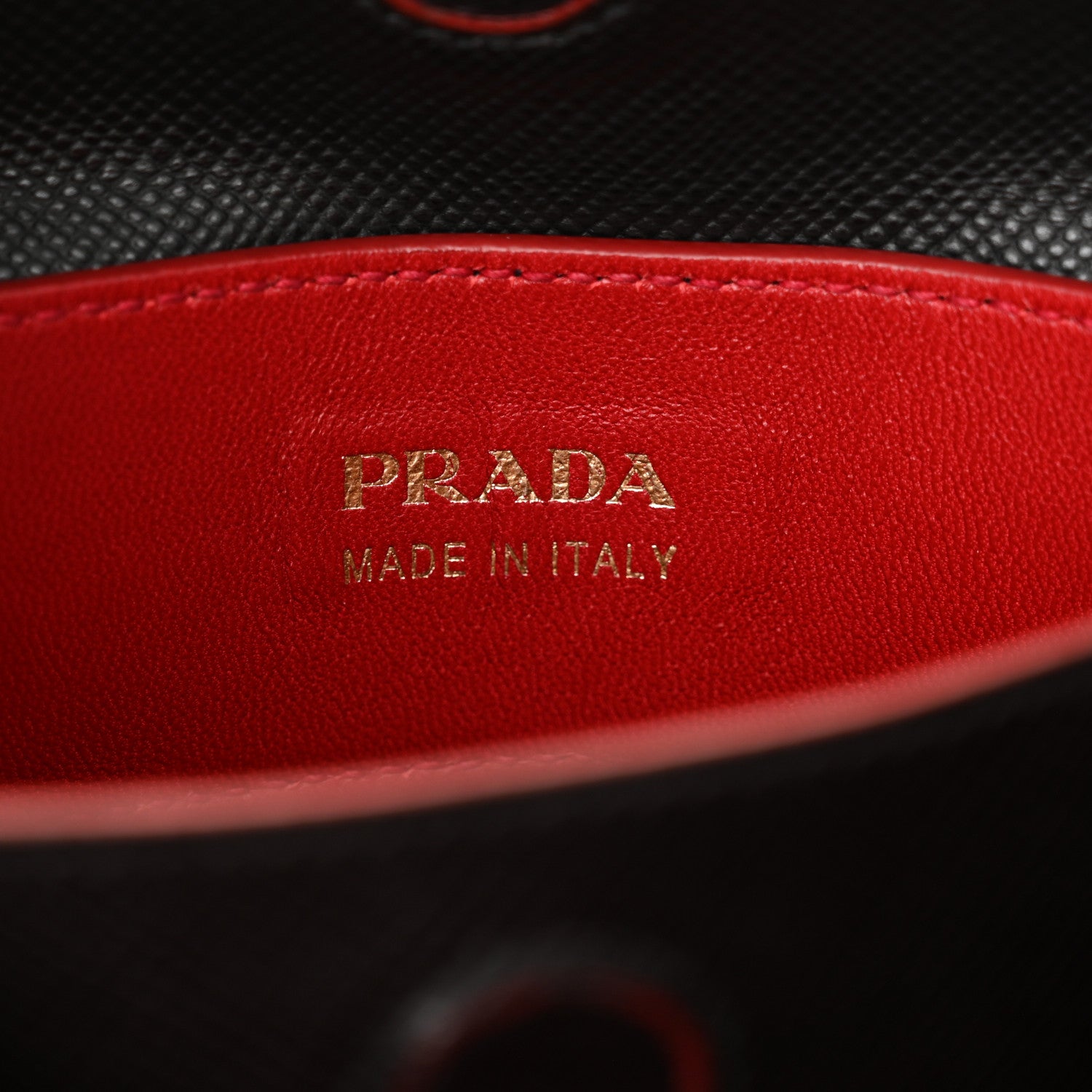 Prada Saffiano Cuir Medium Double Bag Black Fuoco 6 of 13