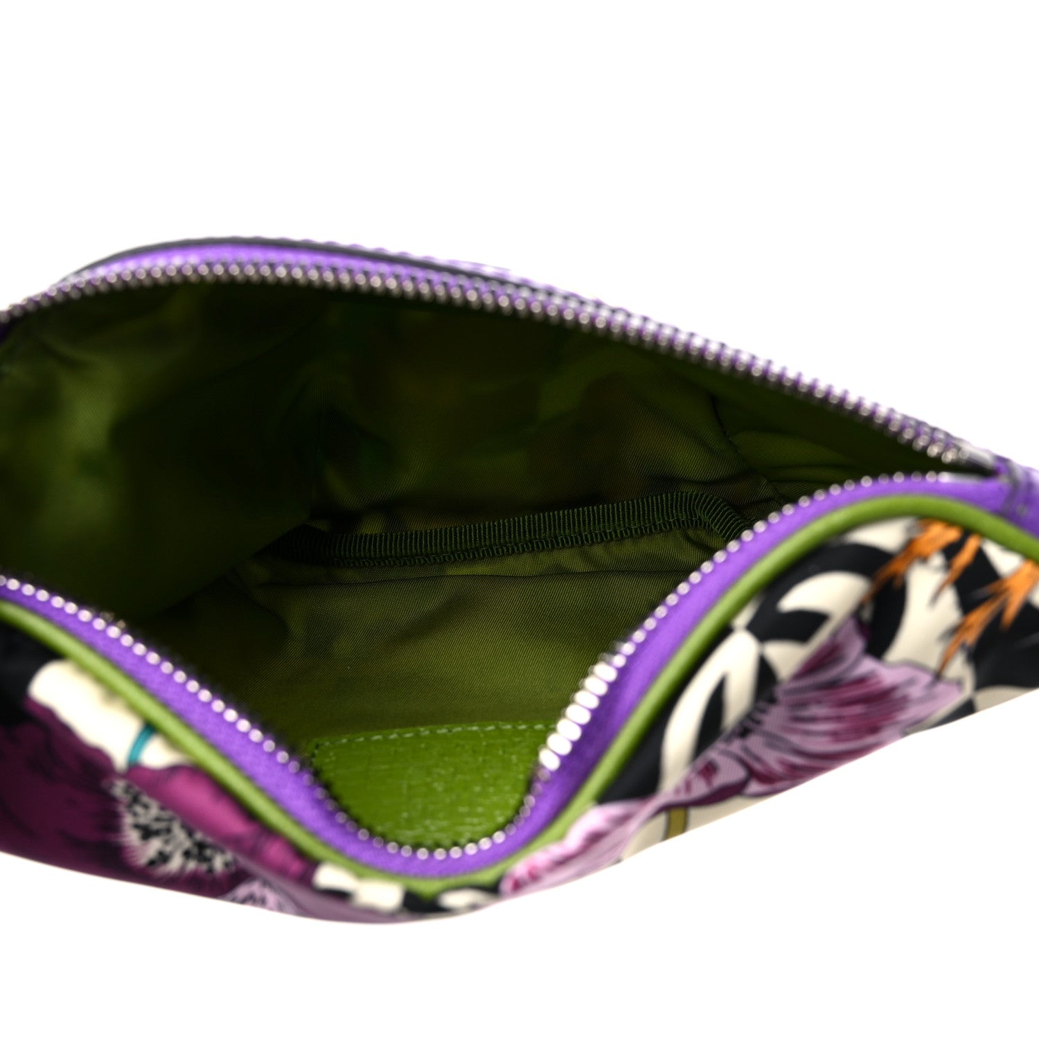Gucci X THE NORTH FACE Econyl Nylon Textured Dollar Calfskin Floral Belt Bag Green Multicolor 5 of 8