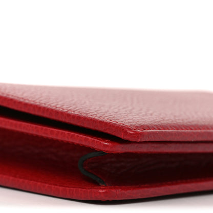 Gucci Dollar Calfskin Mini GG Marmont Chain Wallet Hibiscus Red 8 of 10