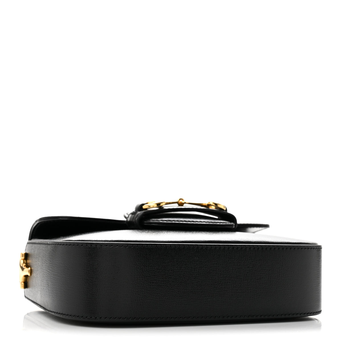 Azalea Calfskin Web Mini Horsebit 1955 Shoulder Bag Black