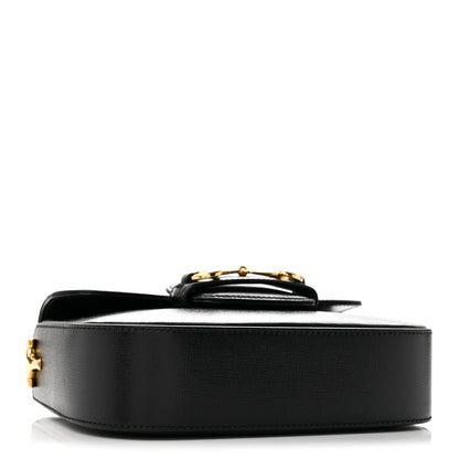 Gucci Azalea Calfskin Web Mini Horsebit 1955 Shoulder Bag Black 4 of 11